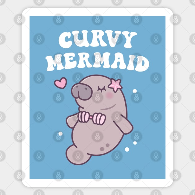 Funny Manatee Curvy Mermaid Magnet by rustydoodle